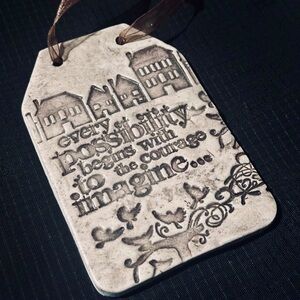 🎁 Handmade Ceramic Wall Endless Possibilities Gift Tag Art Decor New OOAK New